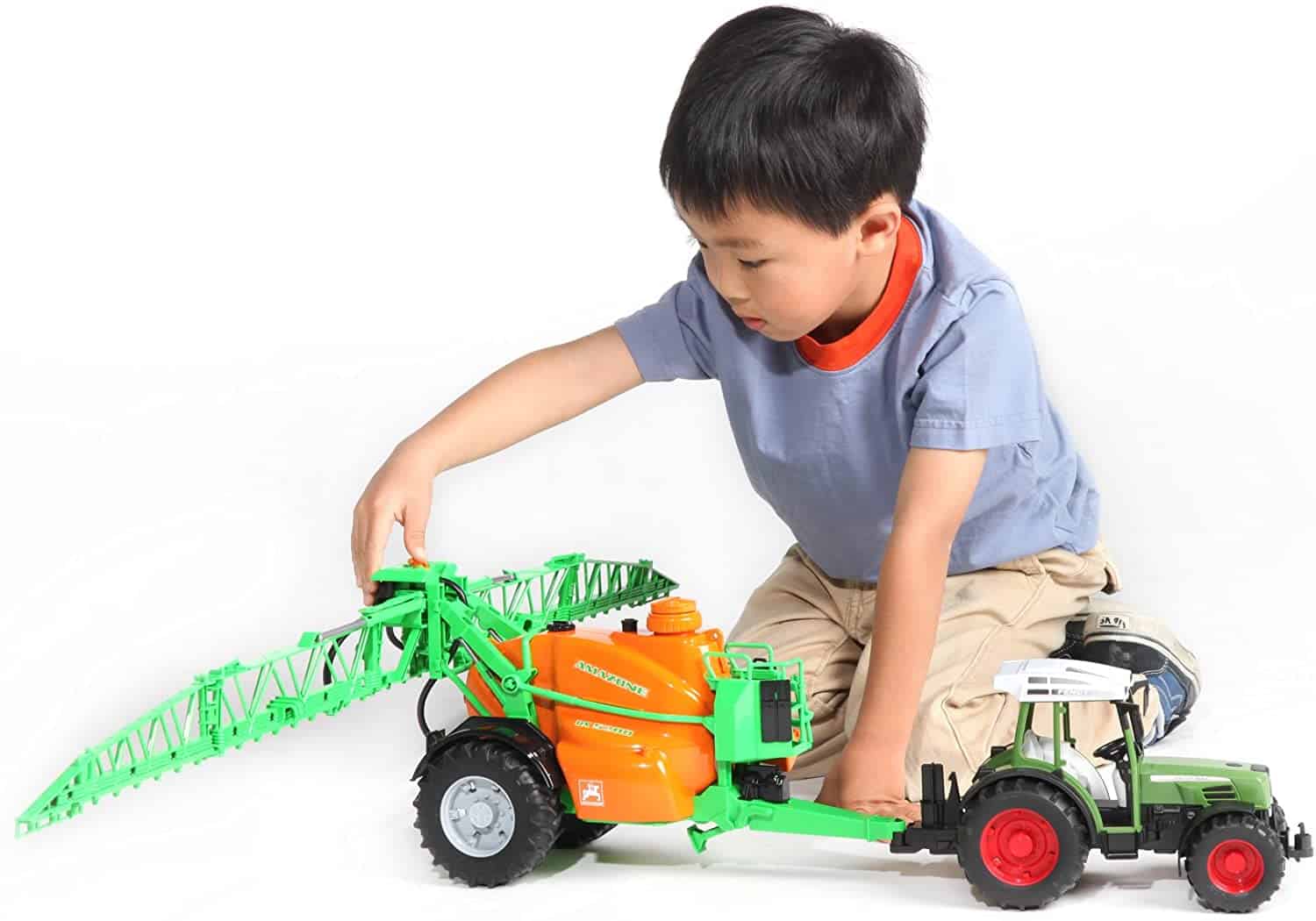 Bruder Traktor Zubehör hinten Hydraulische Arm & Grab Kinder Bauernhof Spielzeug Modell 1:16 